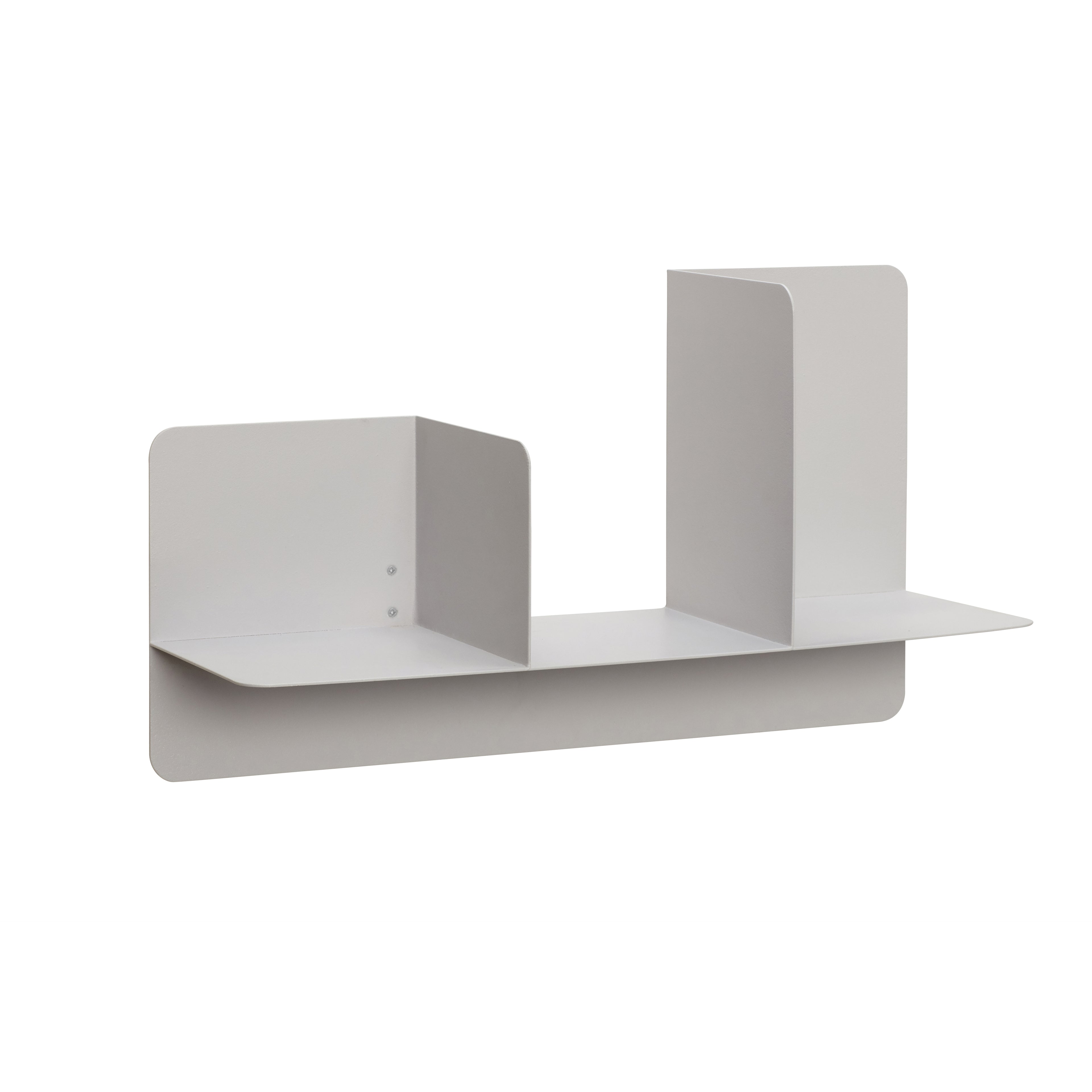 Fold shelf double gray - 60x20xH35cm