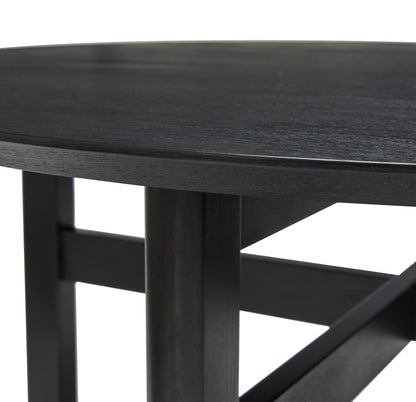 Hübsch Fjord Dining Table Round Small Black