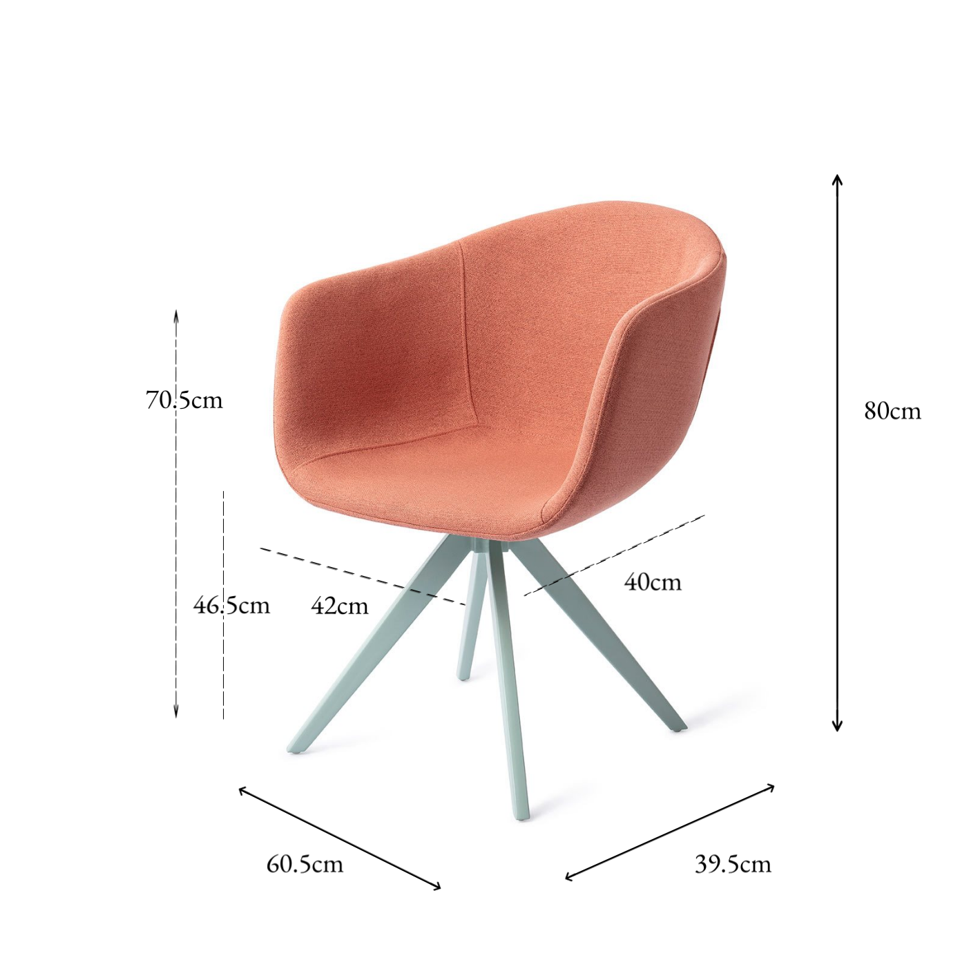 Yuni Dining Chair Coral Crush