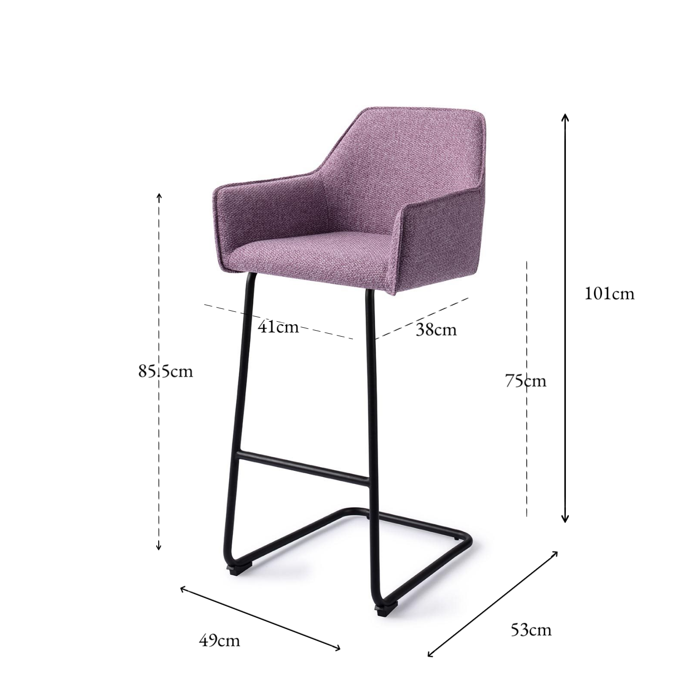 Hofu Bar Chair Violet Daisy