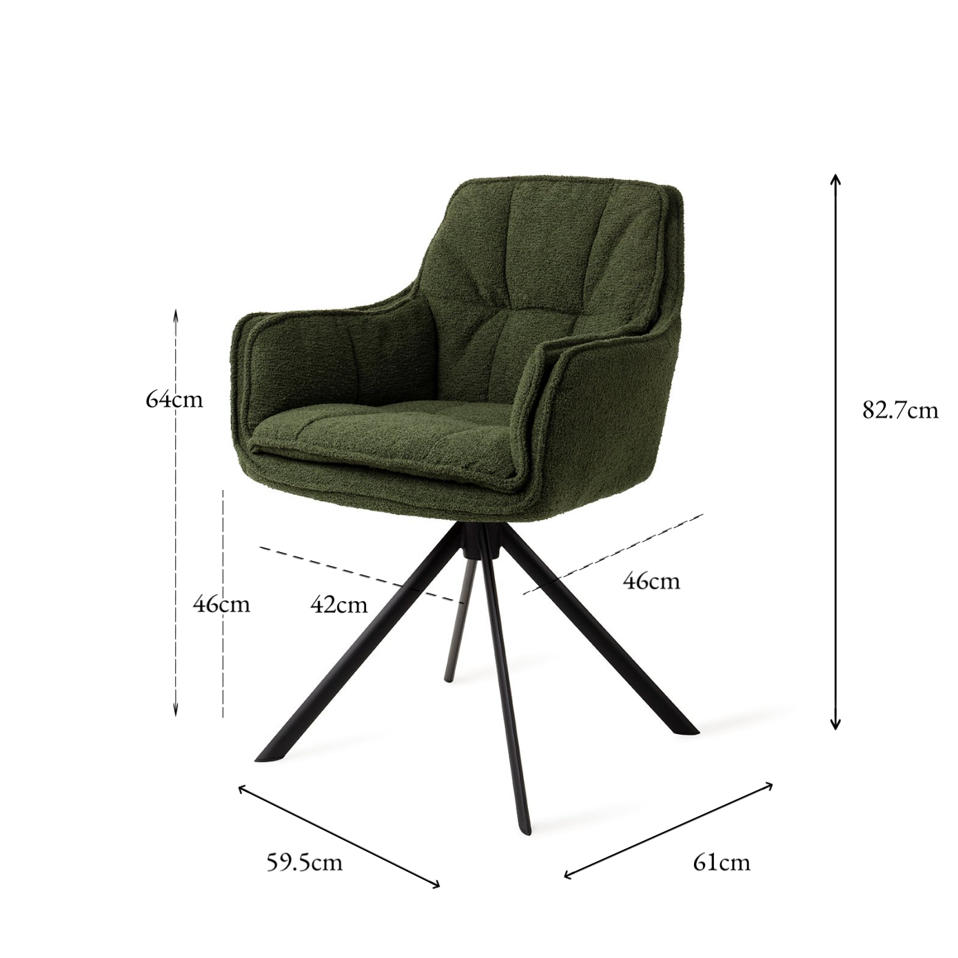 Akune Dining Chair Evergreen