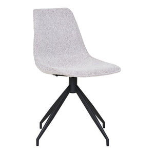 Monaco Dining table chair - Dining table chair with swivel foot, bouklé, sand with black legs, HN1267