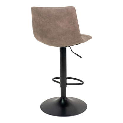 Middelfart Barstol - bar stool in microfiber, light brown with black legs