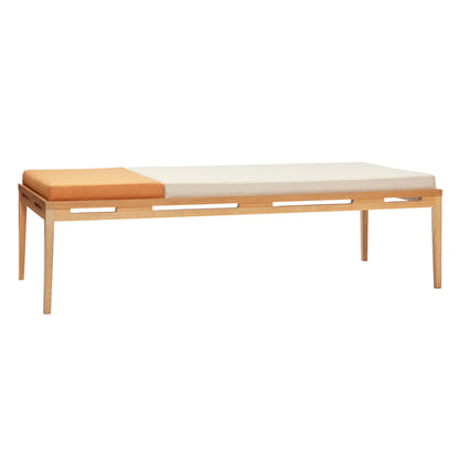 Hübsch - Daybed, oak/fabric, beige/orange - 180x80xh52cm