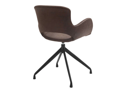 Luna dining table chair, dark brown