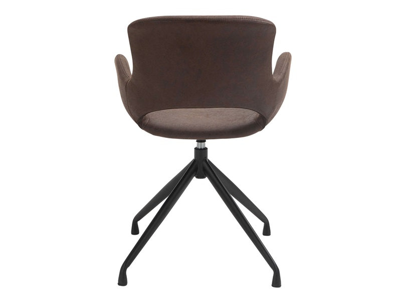 Luna dining table chair, dark brown