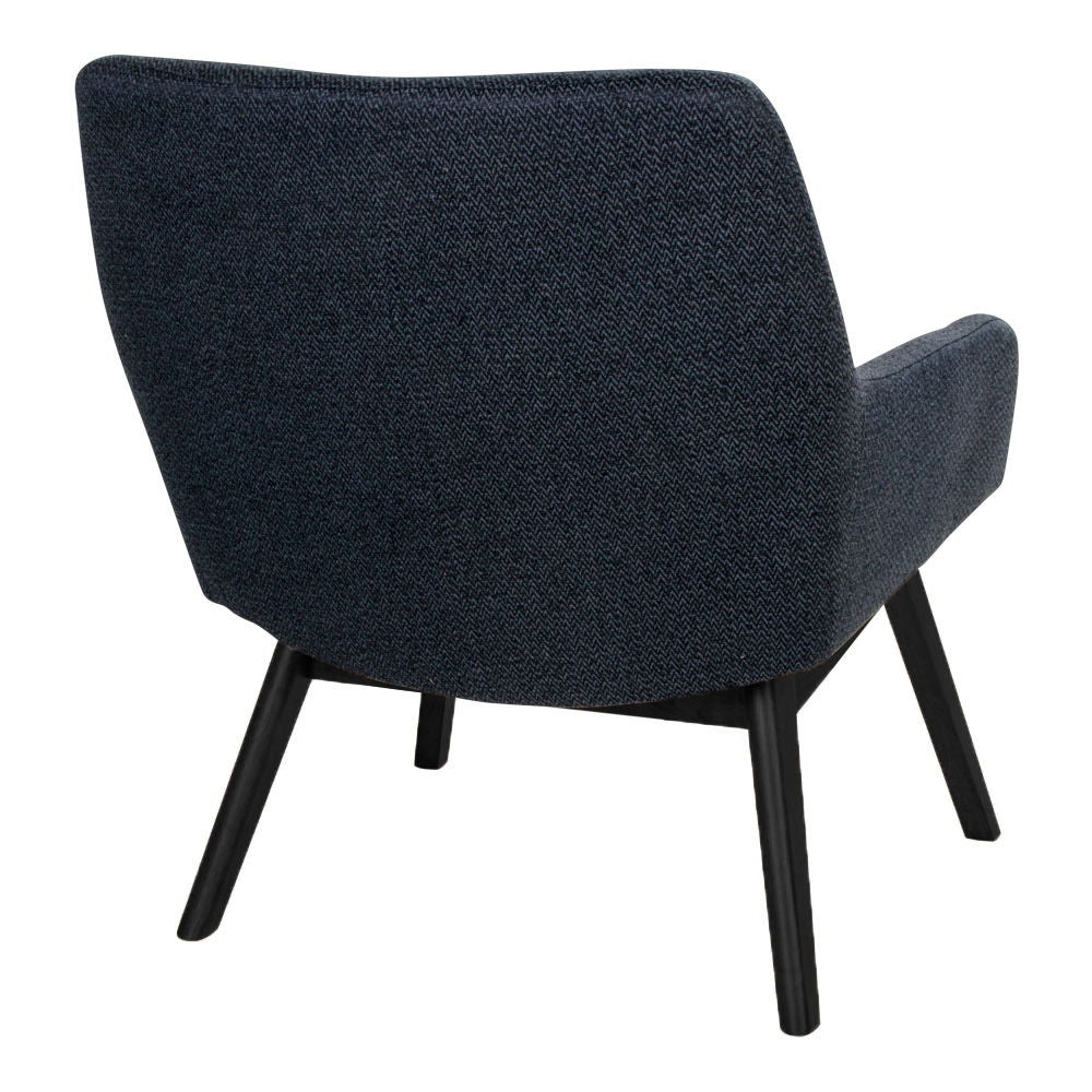 London lounge chair - lounge chair in fabric, dark gray with black legs