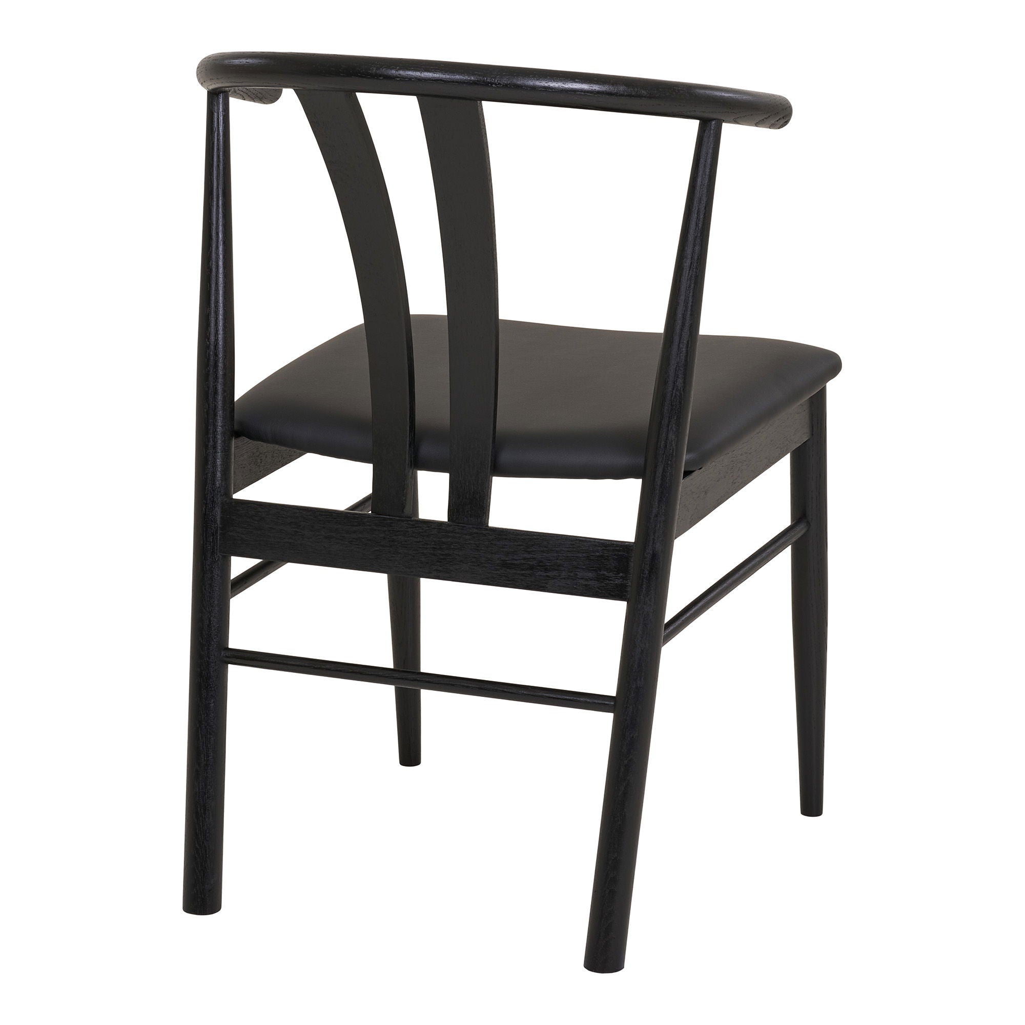 Dining table chair, beech tree with PU seat, black, HN1219