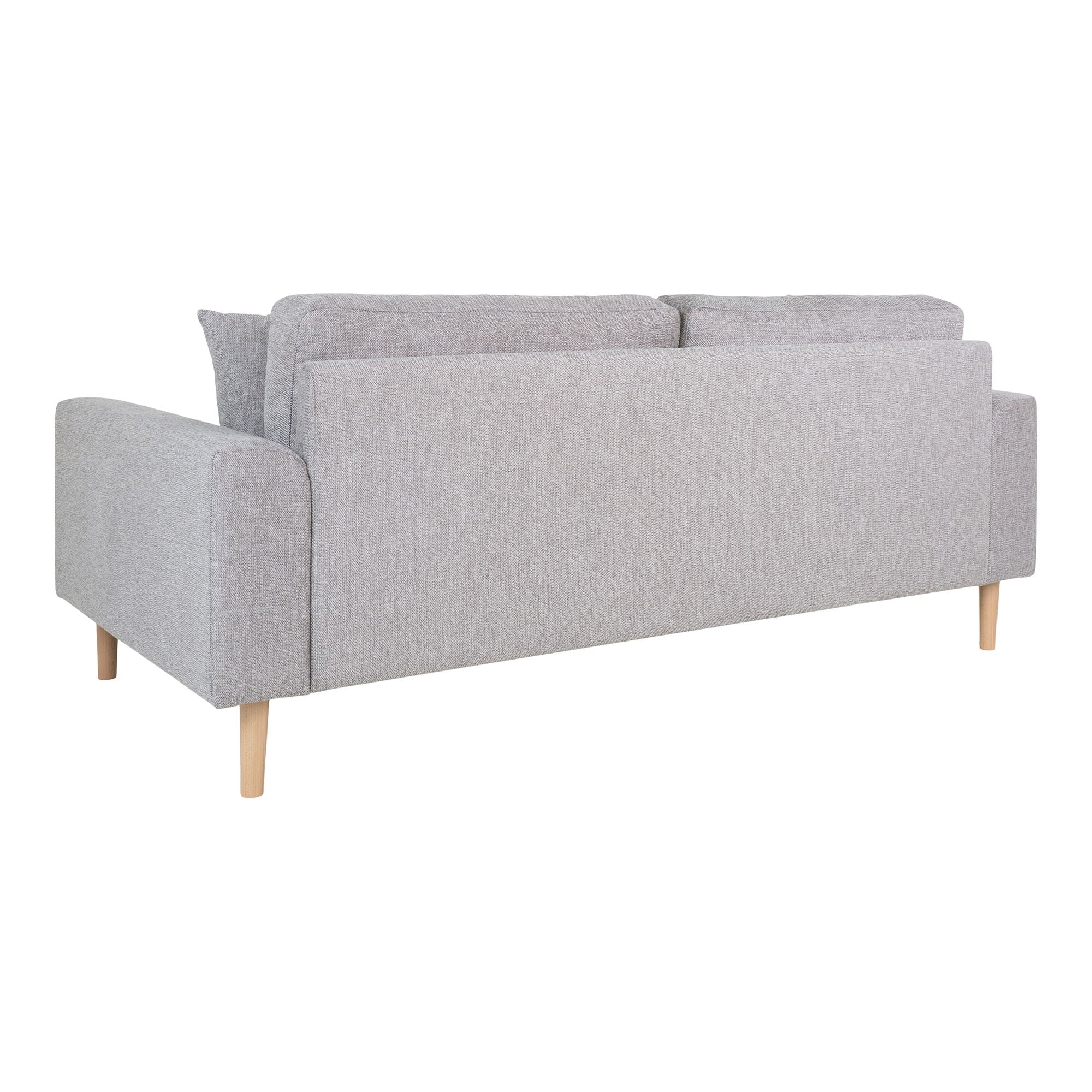 Lido 2.5 -person sofa - 2.5 person sofa, light gray with two pillows and nature wooden legs, HN1040