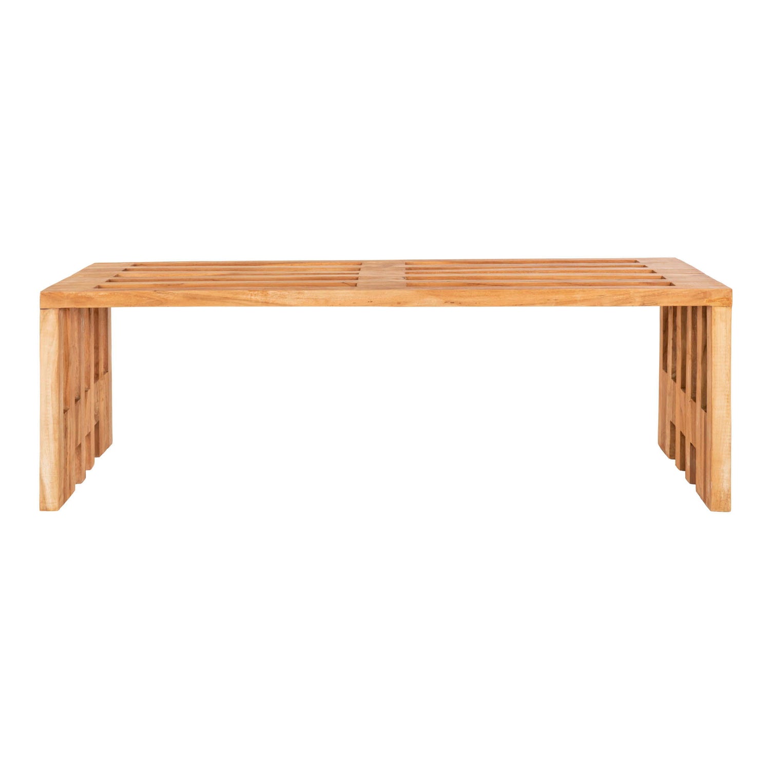 Benidorm bench - bench in teak, nature, 140x35x48 cm