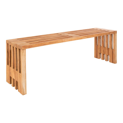 Benidorm bench - bench in teak, nature, 140x35x48 cm