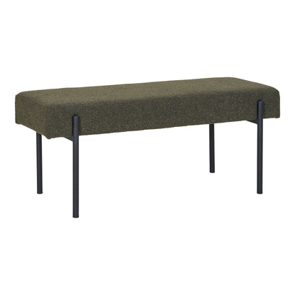 Swindon bench - bench, bouclé, dark green with black legs, 100x36x42.5 cm, HN1241