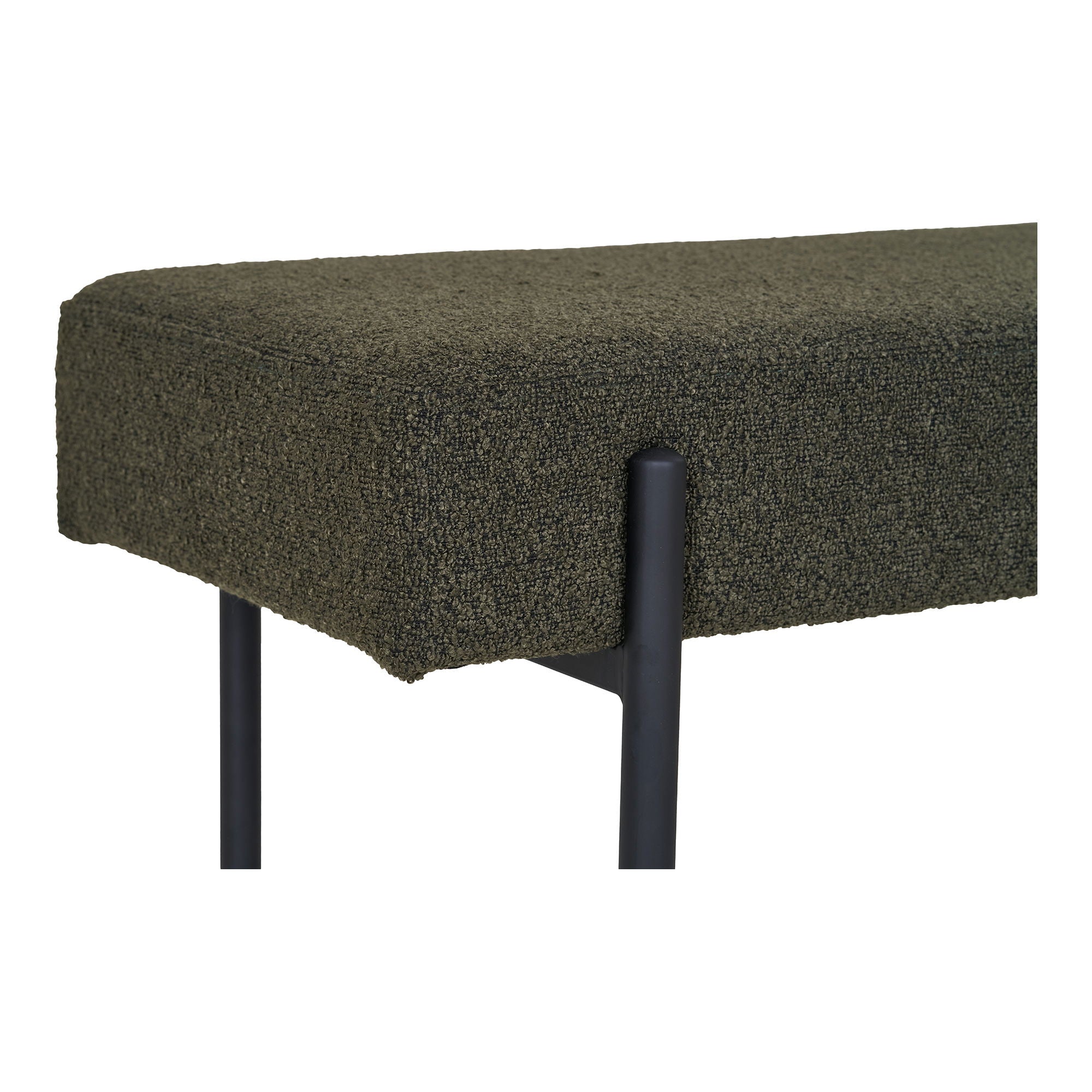 Swindon bench - bench, bouclé, dark green with black legs, 100x36x42.5 cm, HN1241