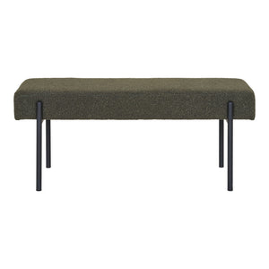 Swindon bench - bench, bouclé, dark green with black legs, 100x36x42.5 cm, HN1241