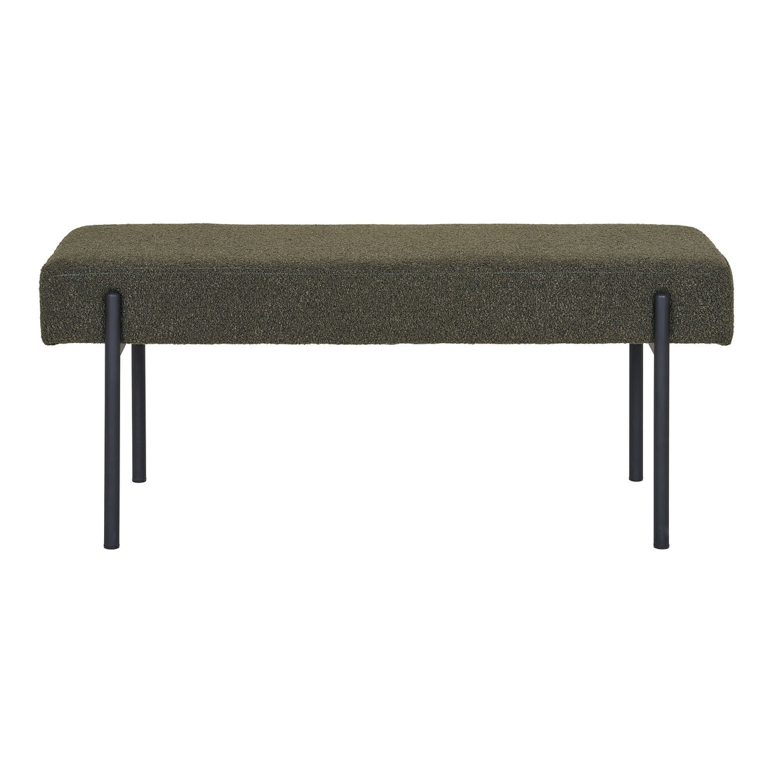 Swindon bench - bench, bouclé, dark green with black legs, 100x36x42.5 cm, HN1241