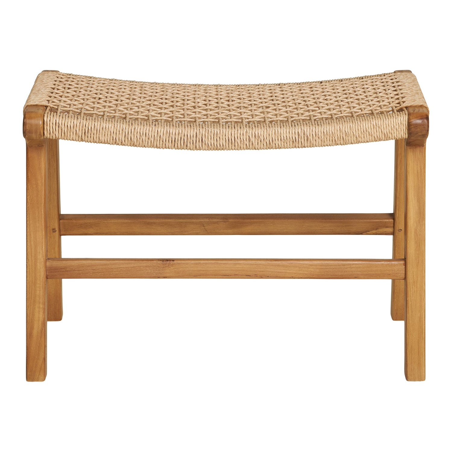 Derby Foot Stool - Foot Stool, Teak/Polyrattan, Nature