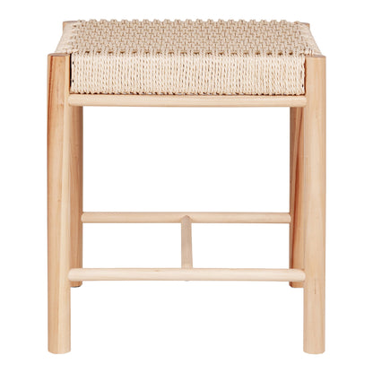 Abano stool - stool in poplar with natural braided seat, nature