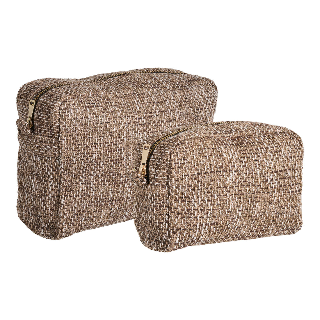 Safi toilet bag - toilet bag, brown mix set of 2