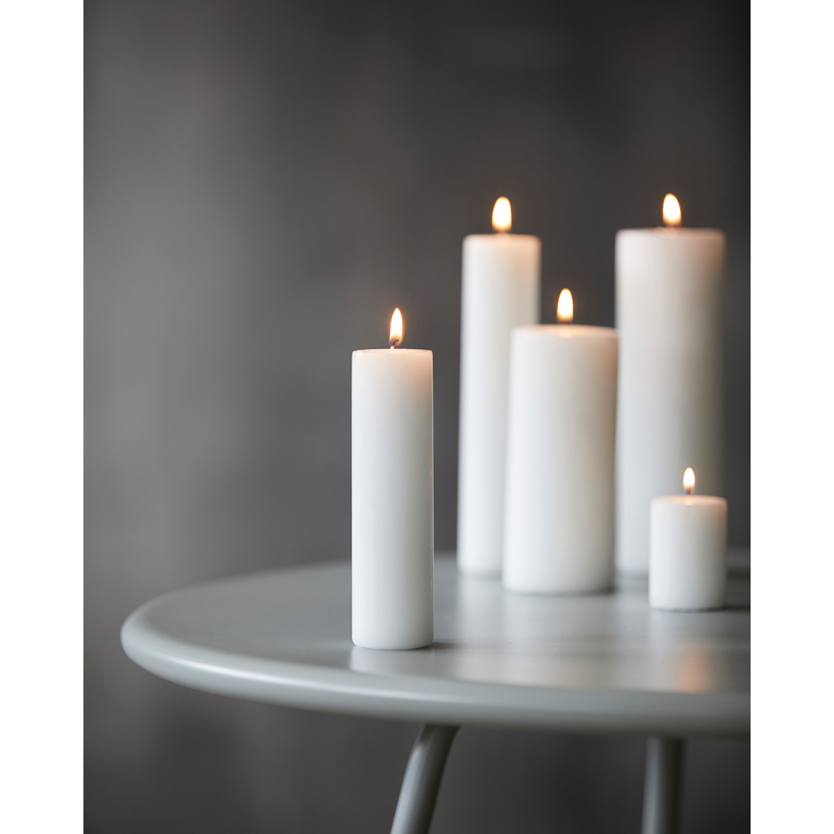 Block candles, white