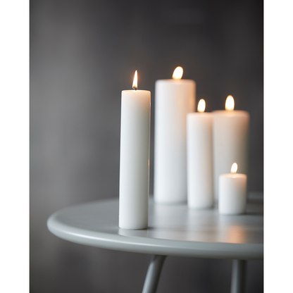 Block candles, white