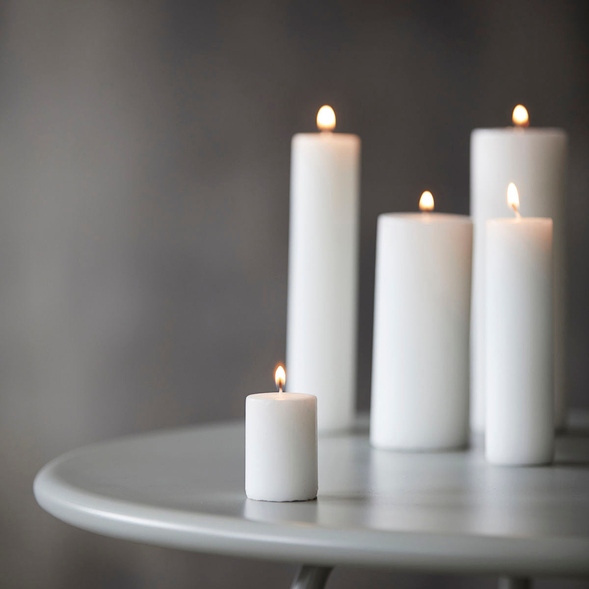 Block candles, white