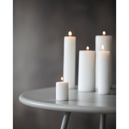 Block candles, white