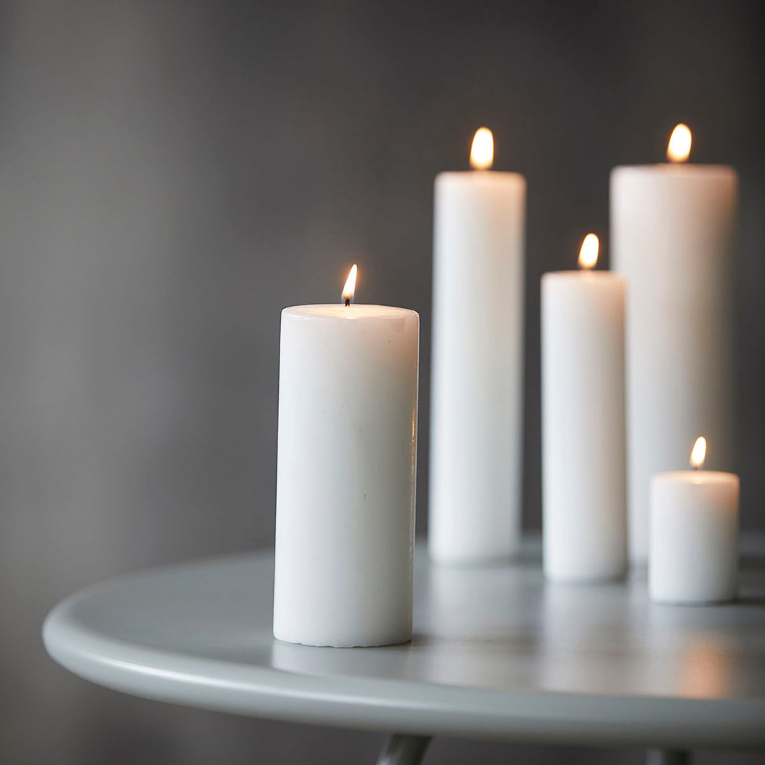 Block candles, white