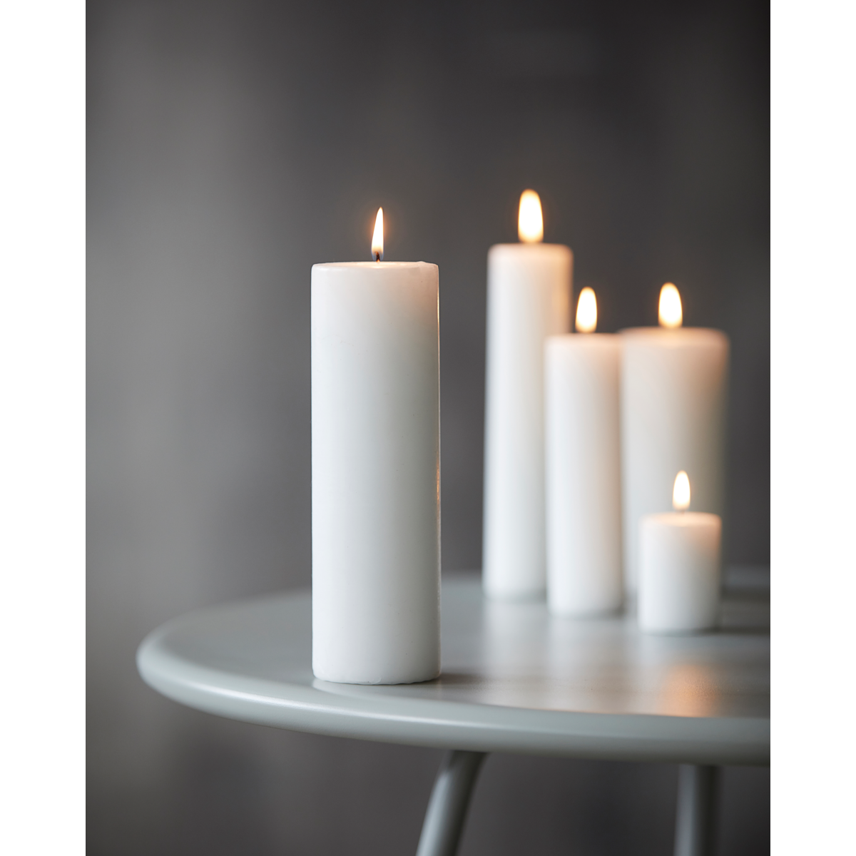 Block candles, white