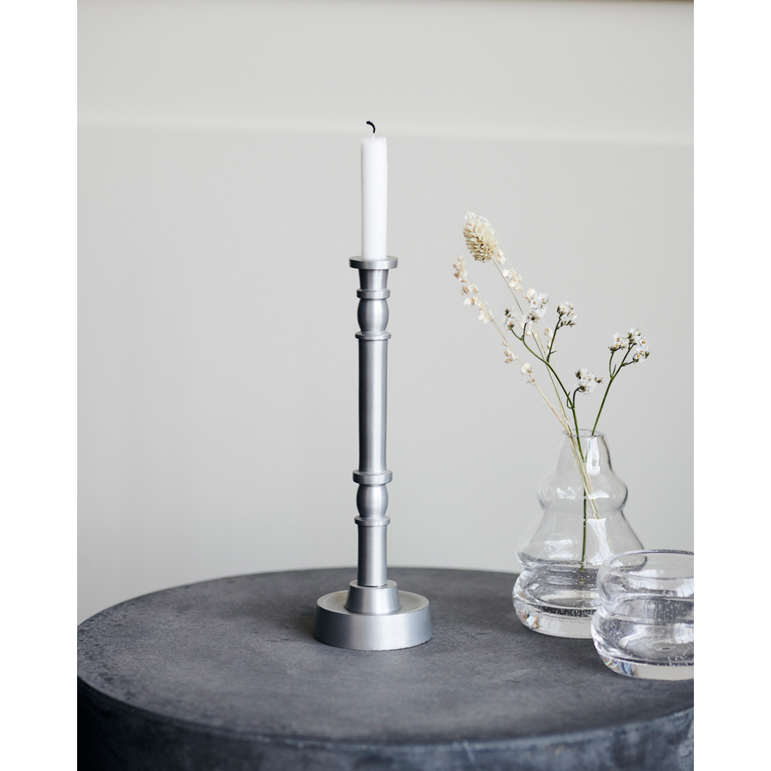 Candle Stand, Hdjersey, Silver Oxidized