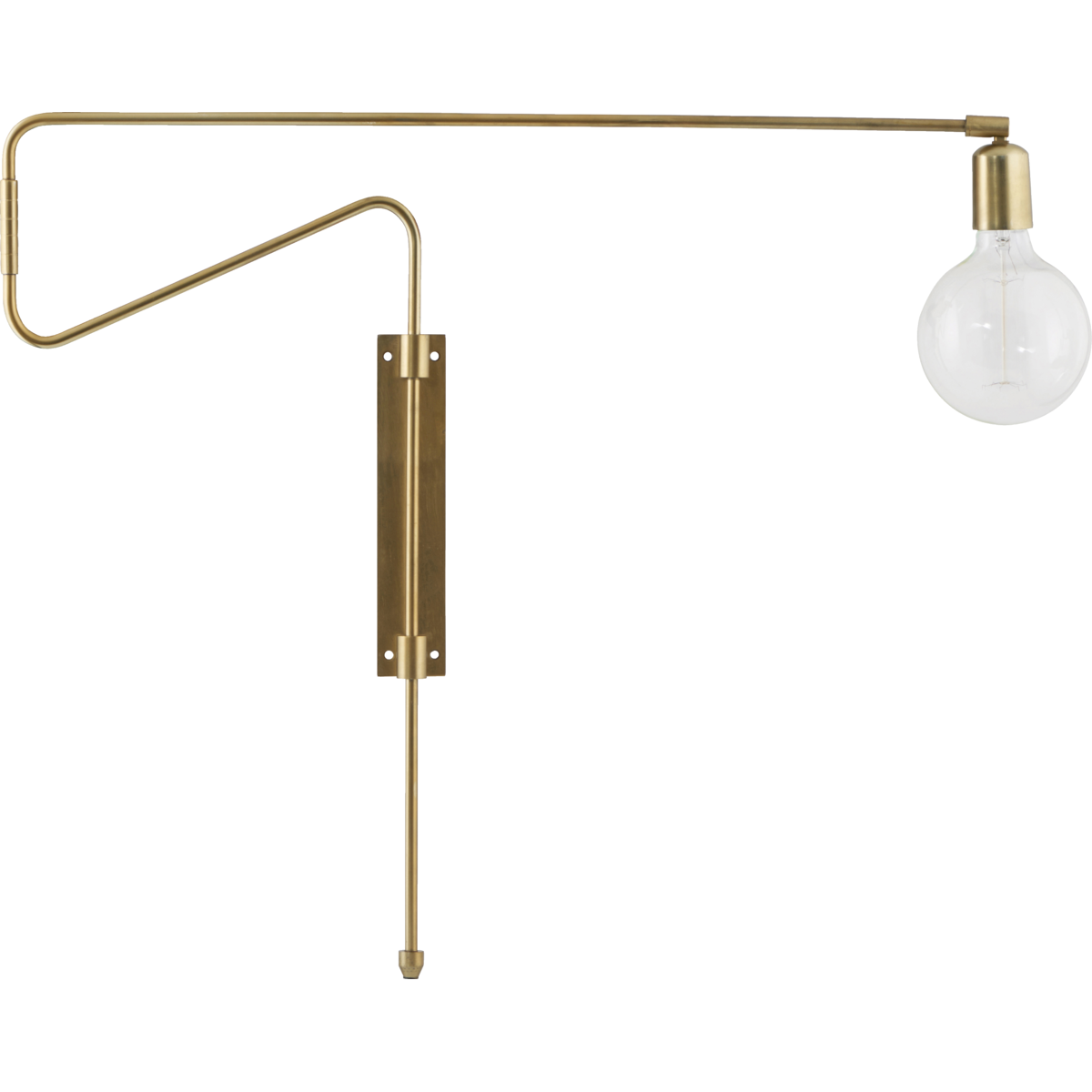 Wall lamp, hdswing, brass