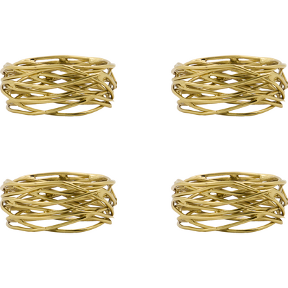 Napkin rings, hring, golden