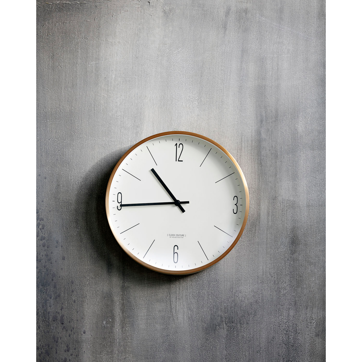 Wall clock, hdclock couture, white/gold