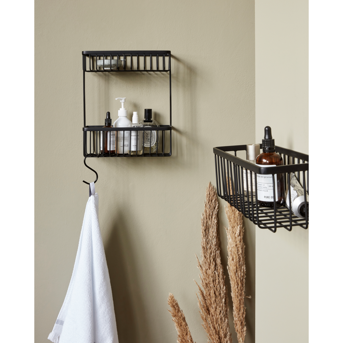 Basket, hdbath, double, black