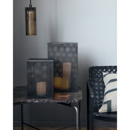 House Doctor - Lanterns, Verse, Black - L: 20.5 cm, W: 20.5 cm, H: 28 cm, L :, L: 25.5 cm, W: 25.5 cm, H: 41 cm