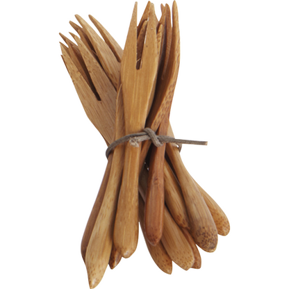 House Doctor - fork, Bamboo, Nature - L: 9.5 cm, W: 2 cm, H: 4 cm