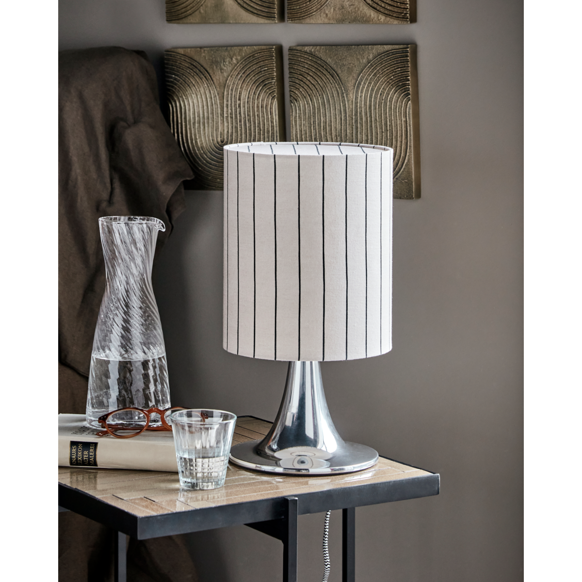 Table lamp, hdtulip, silver finish