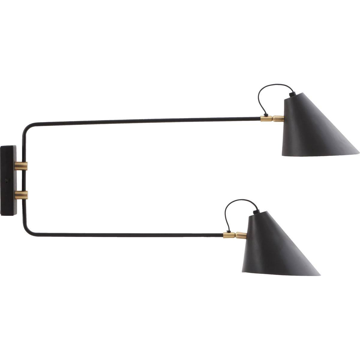 Wall lamp, HDClub double, black