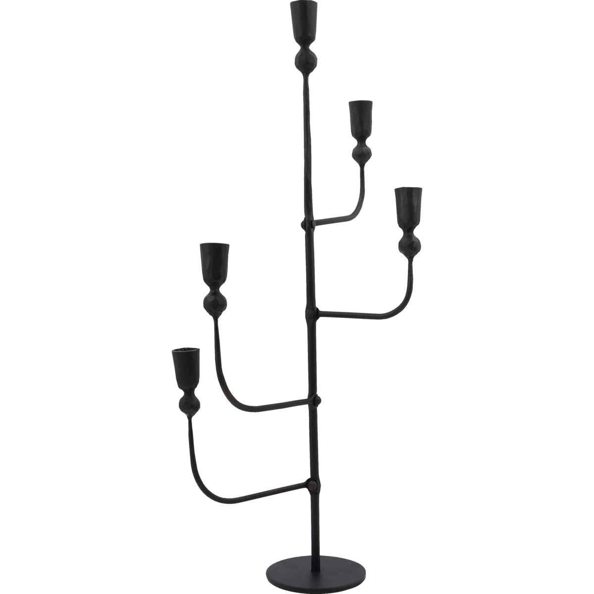 Candlestick with 5 cups, hdira, black