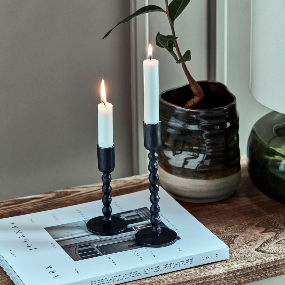 Candlestick, hdmala, black