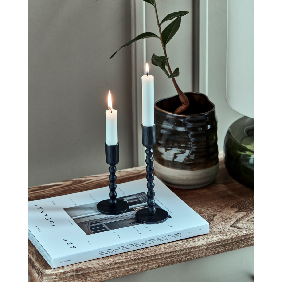 Candlestick, hdmala, black