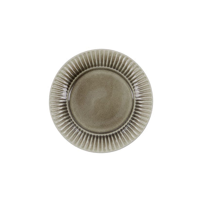 Lunch/cake plate, HDPleat, gray/brown