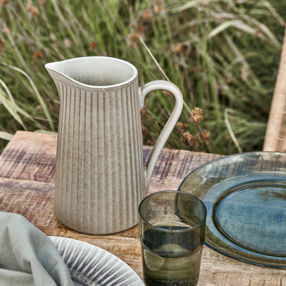 Pitcher, hdpleat, gray/brown