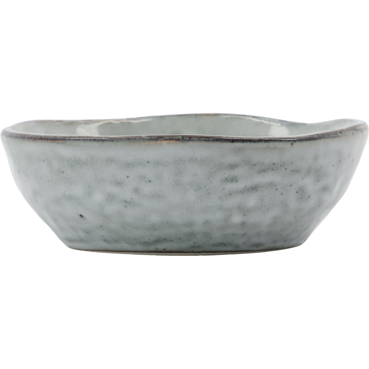 Bowl, hdrustic, gray; blue