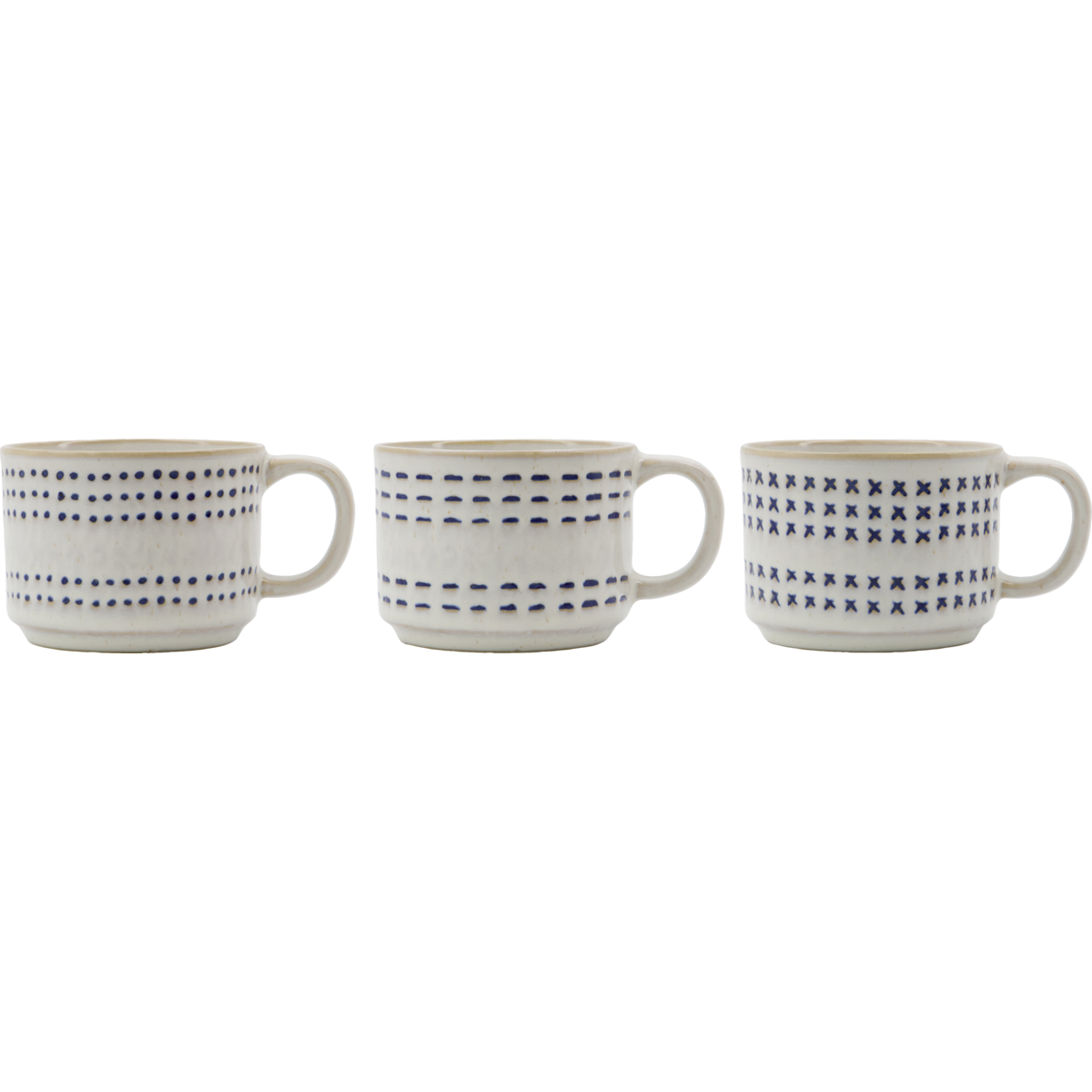 Mugs, hdstitch, raw white