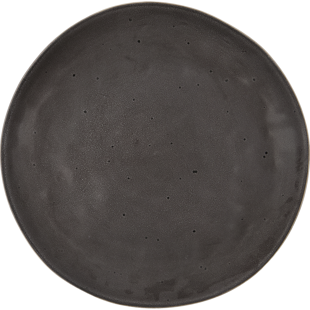 House Doctor - Dinner Plate, Rustic, Dark Gray - H: 2.5 cm, DIA: 27.5 cm