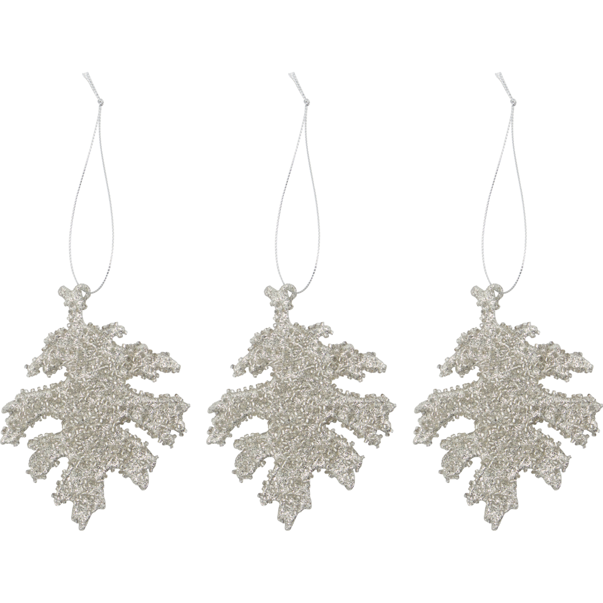 Christmas decorations, hdgliz, silver with glitter