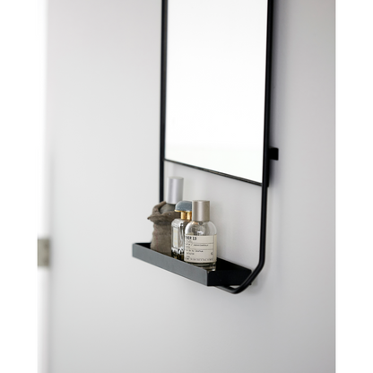 Mirror with shelf, hdchic, black