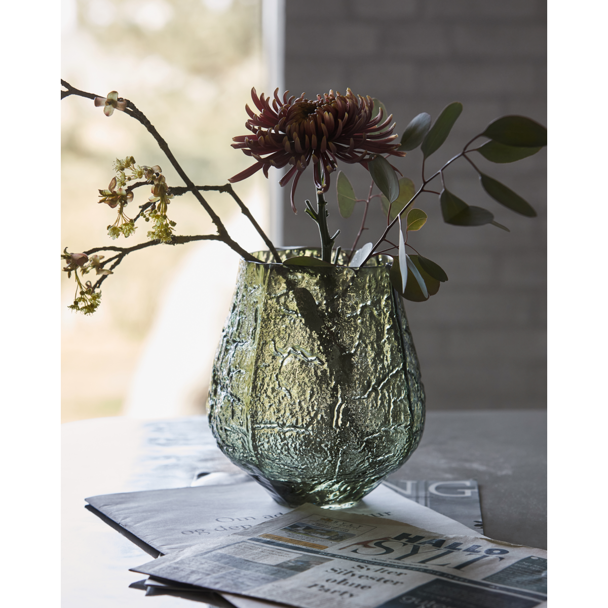 Vase, hdmoun, dark green