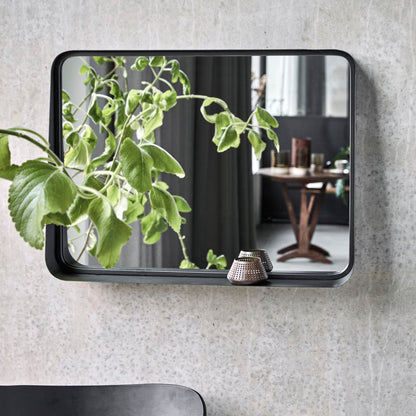 Mirror with frame, hdpejo, black antique