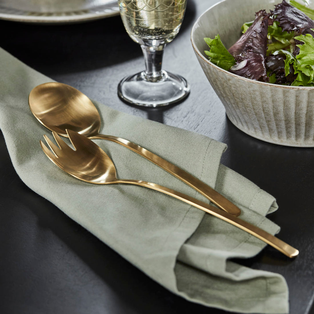 Salad set, Hdgolden, Golden